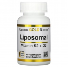 California Gold Nutrition Liposomal Vitamin K2+D3 60 