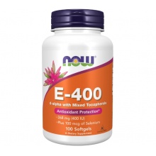  NOW Vitamin E-400 Mixed Toc+Selenium 100 