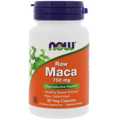 Витамины NOW MACA Raw 750 мг 30 капс