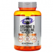 Аминокислотный комплекс NOW Arginine + Citrulline 120 капсул